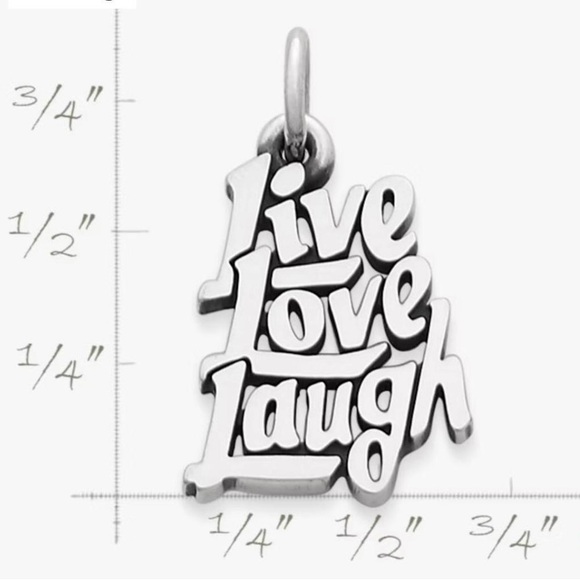 James Avery Retired Silver 'Live Love Laugh' Charm - Picture 2 of 5